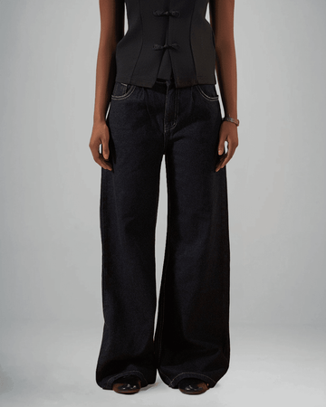WOMEN'S RAW DENIM PANTS