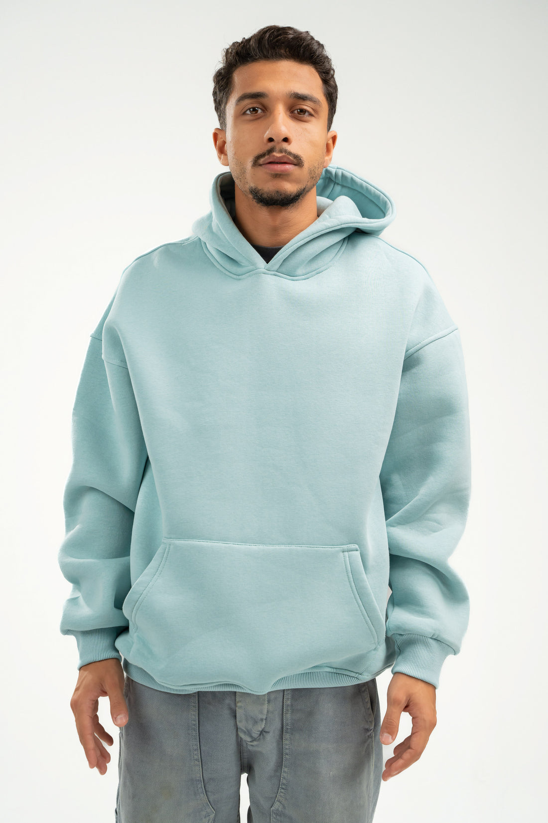 AQUA OVER-SIZED HOODIE