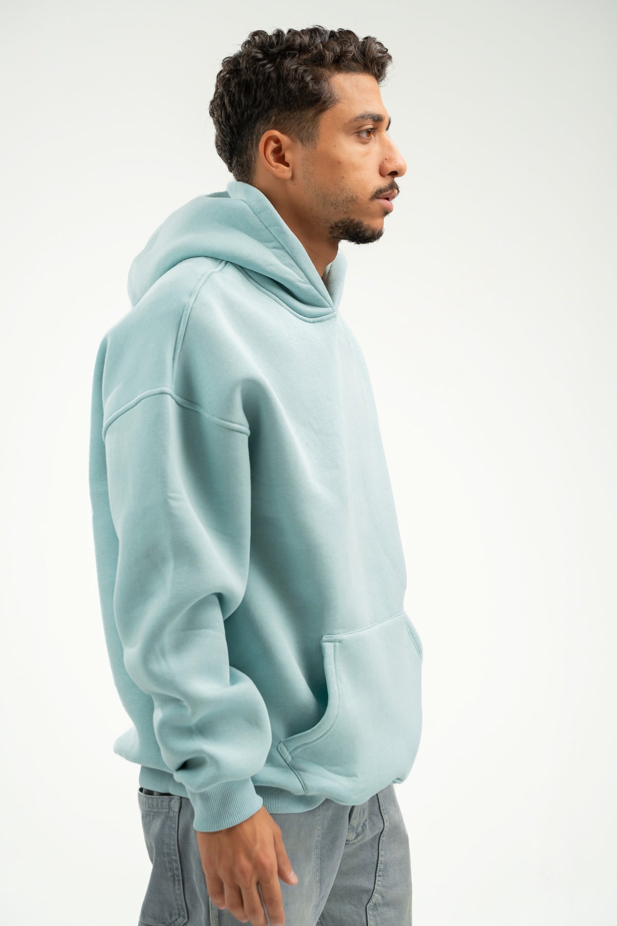 AQUA OVER-SIZED HOODIE