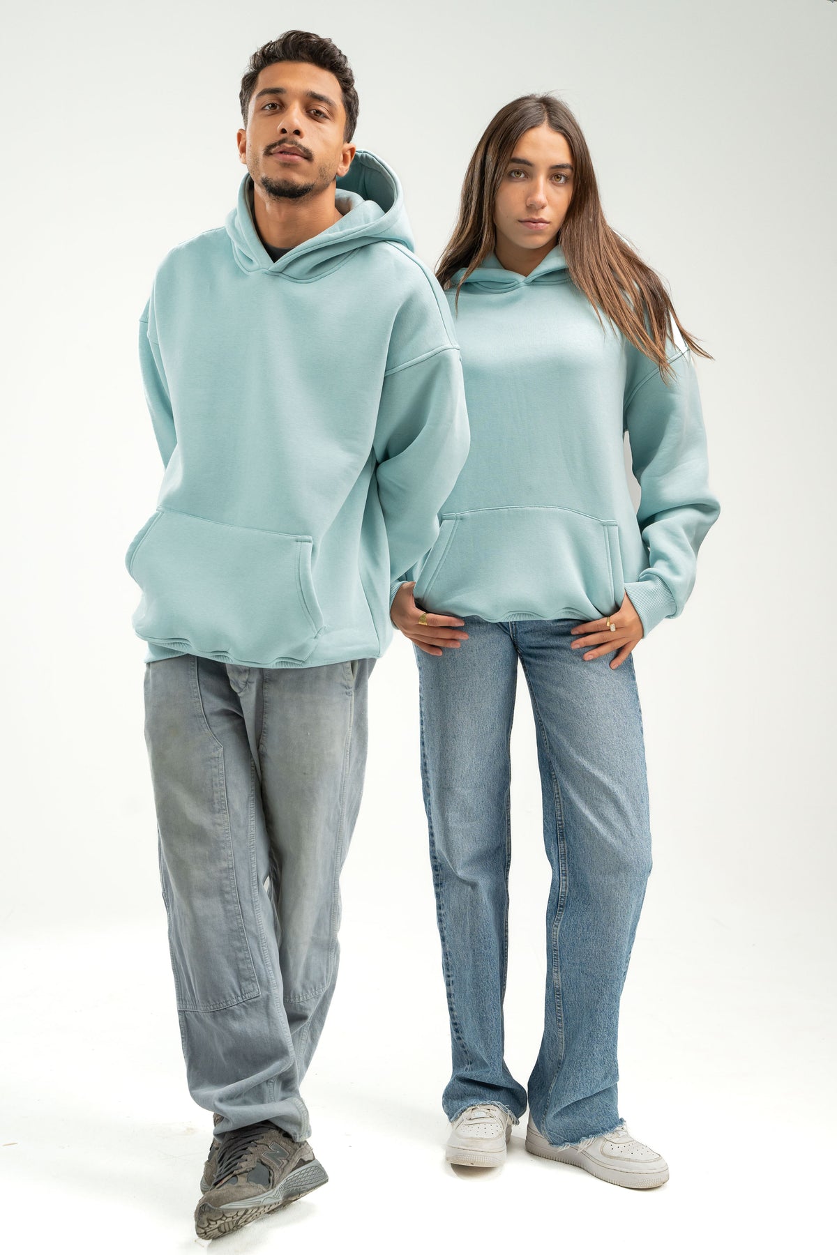 AQUA OVER-SIZED HOODIE