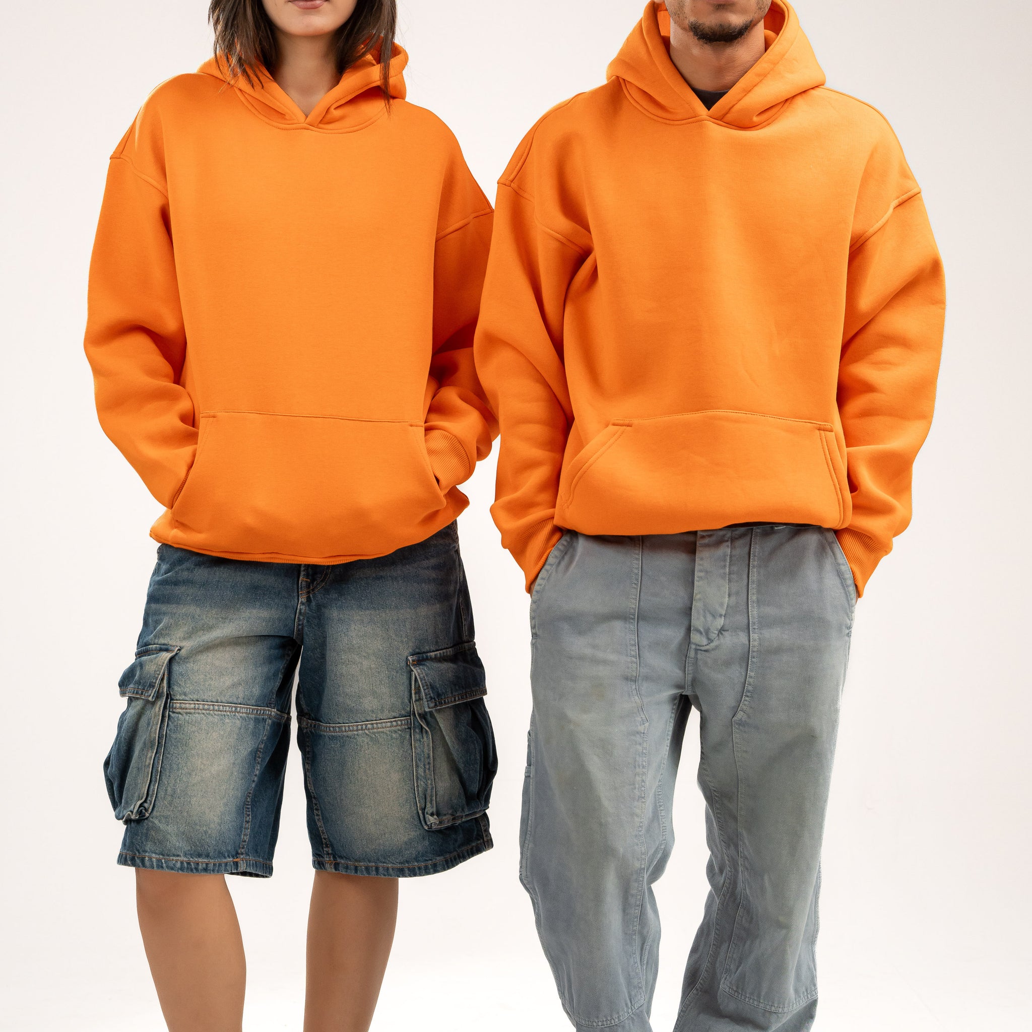 ORANGE OVER-SIZED HOODIE