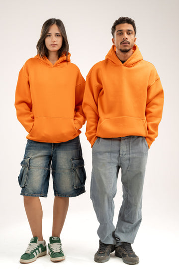 ORANGE OVER-SIZED HOODIE