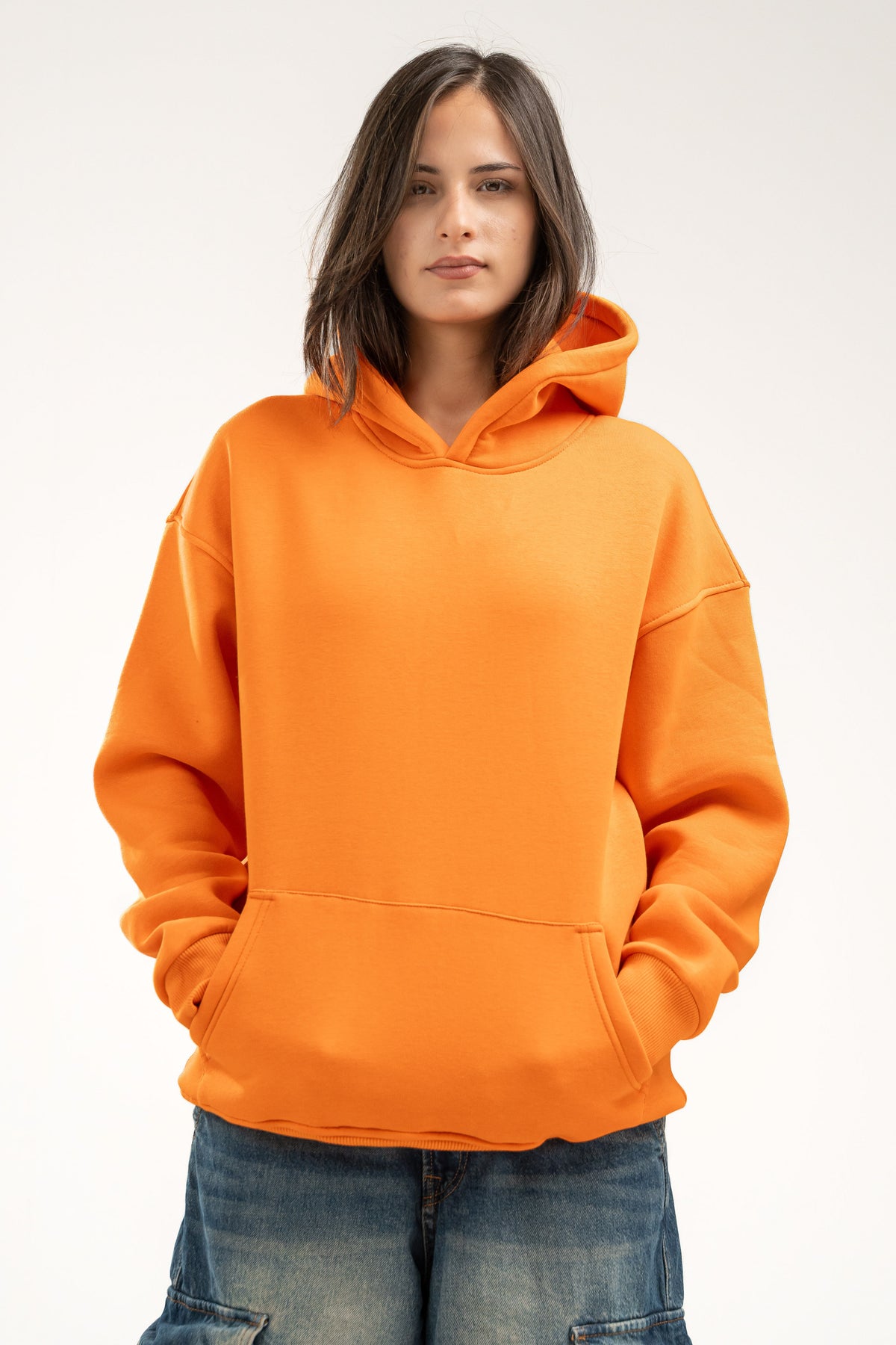 ORANGE OVER-SIZED HOODIE