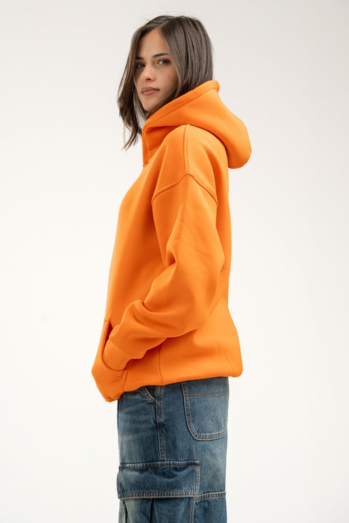 ORANGE OVER-SIZED HOODIE