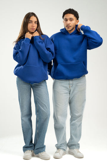 ELECTRIC BLUE OVER-SIZED HOODIE