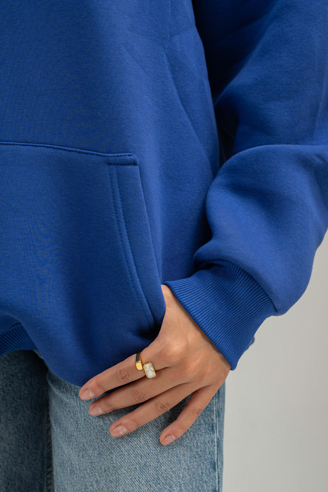 ELECTRIC BLUE OVER-SIZED HOODIE