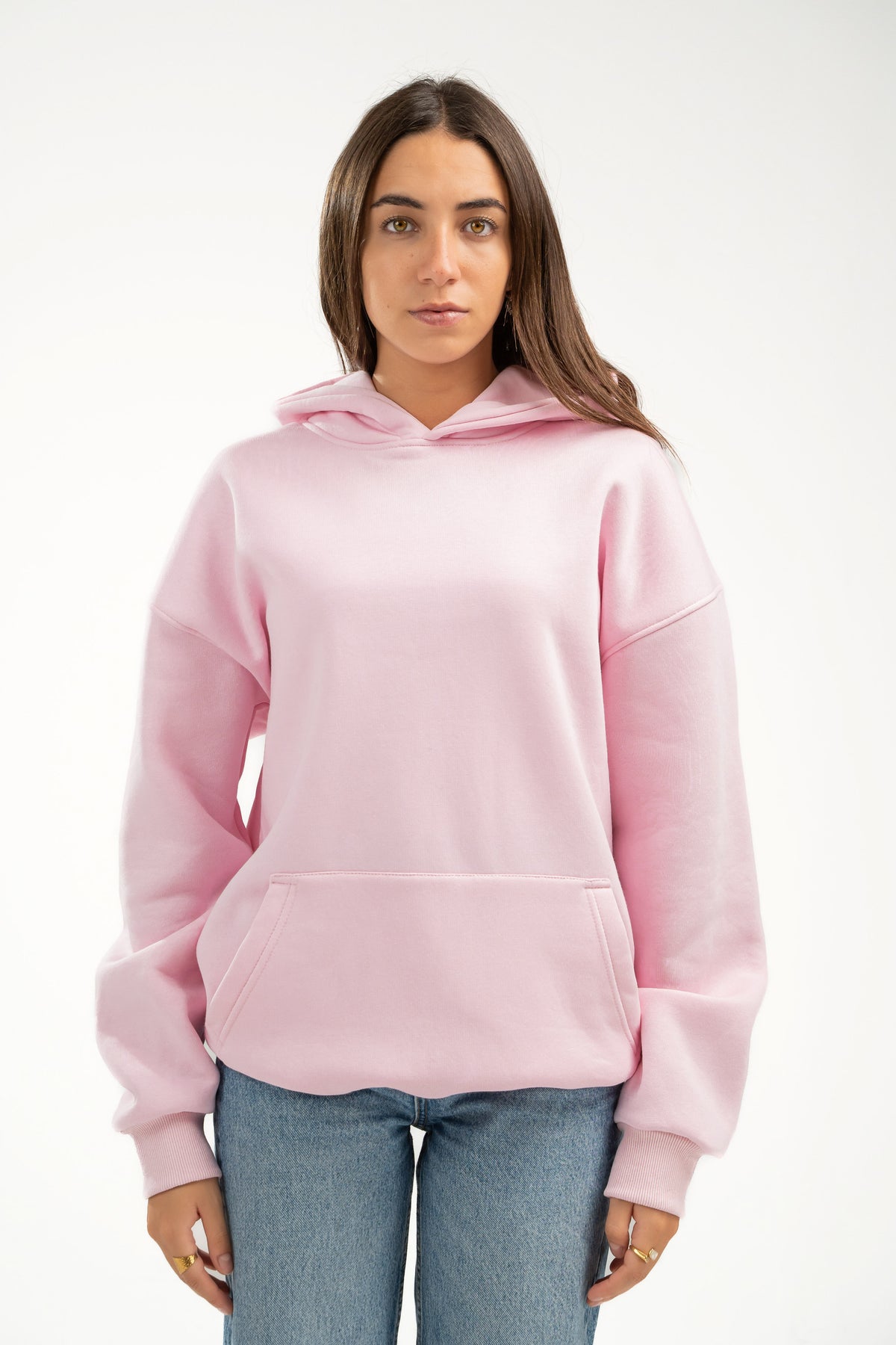 LIGHT PINK OVER-SIZED HOODIE