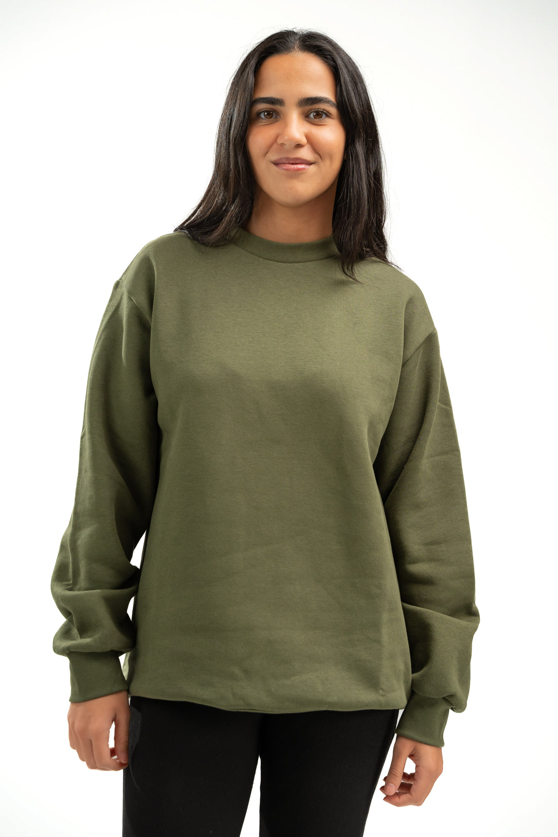 OLIVE GREEN CREWNECK