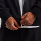 BLACK ZIP-UP RIBBED SWEATSHIRT