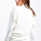 OFF-WHITE ZIP-UP RIBBED SWEATSHIRT