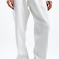 OFF-WHITE RIBBED STRAIGHT LEG PANTS