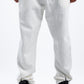 OFF-WHITE RIBBED STRAIGHT LEG PANTS