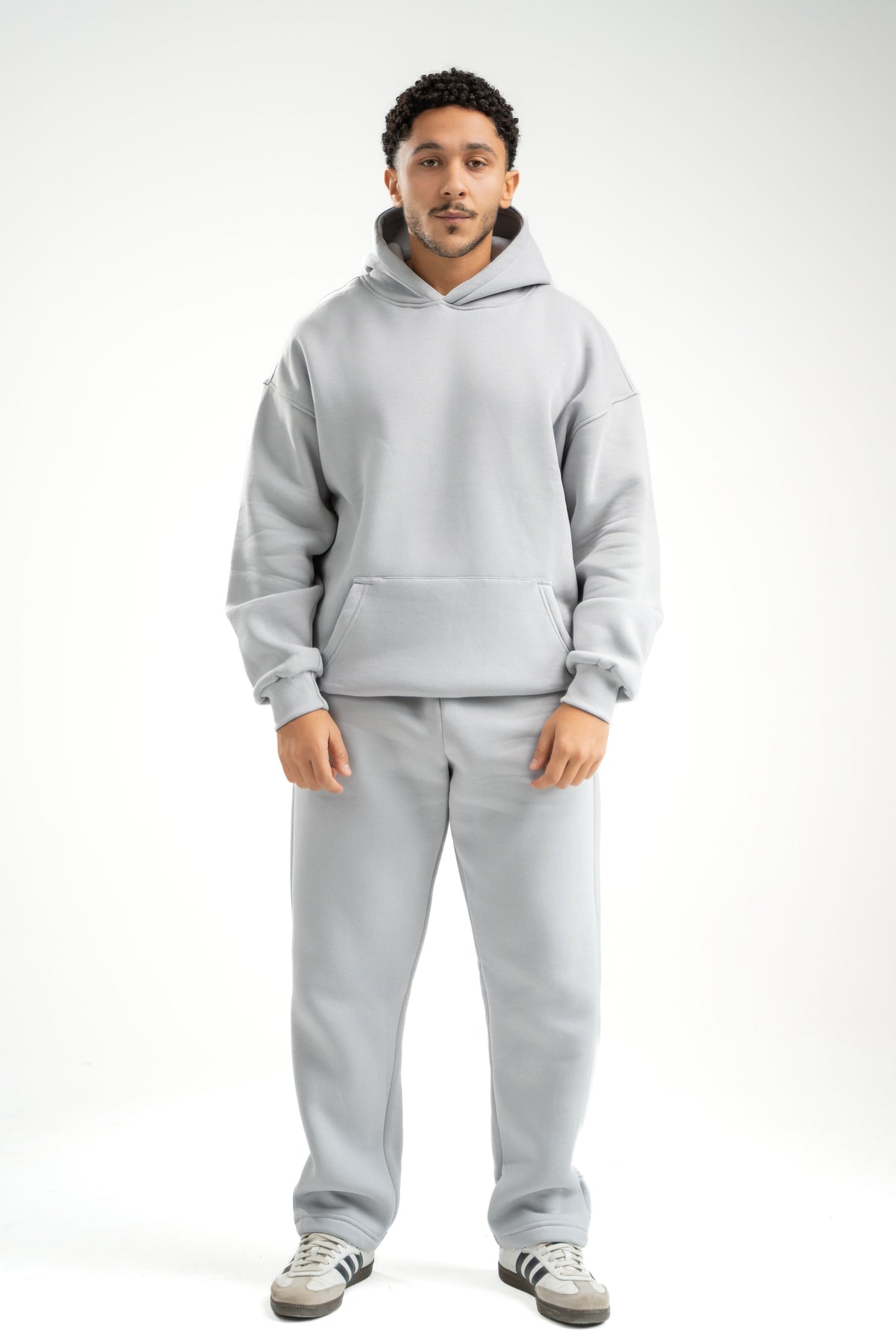 LIGHT GREY OVER-SIZED HOODIE