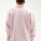 QUARTER-ZIP LIGHT PINK SWEATSHIRT