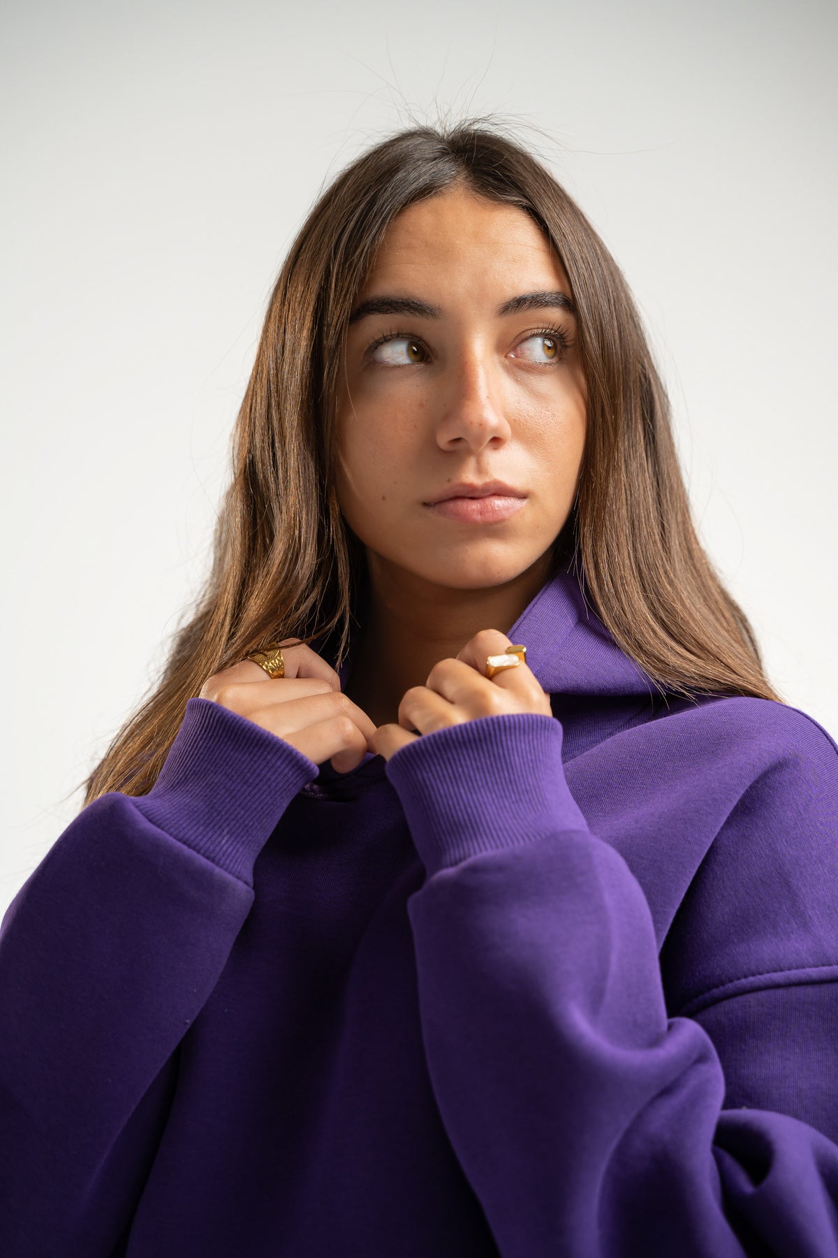 PURPLE OVER-SIZED HOODIE