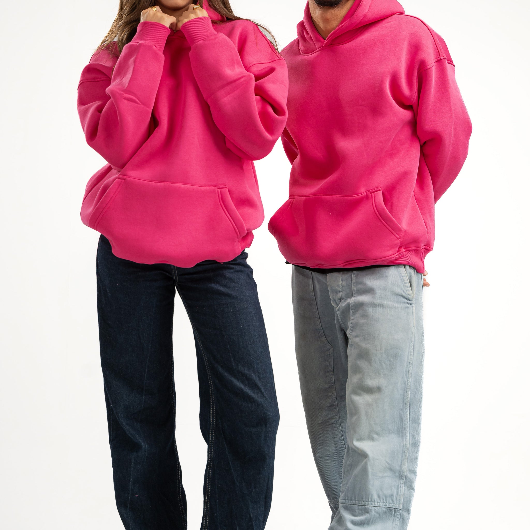 HOT PINK OVER-SIZED HOODIE