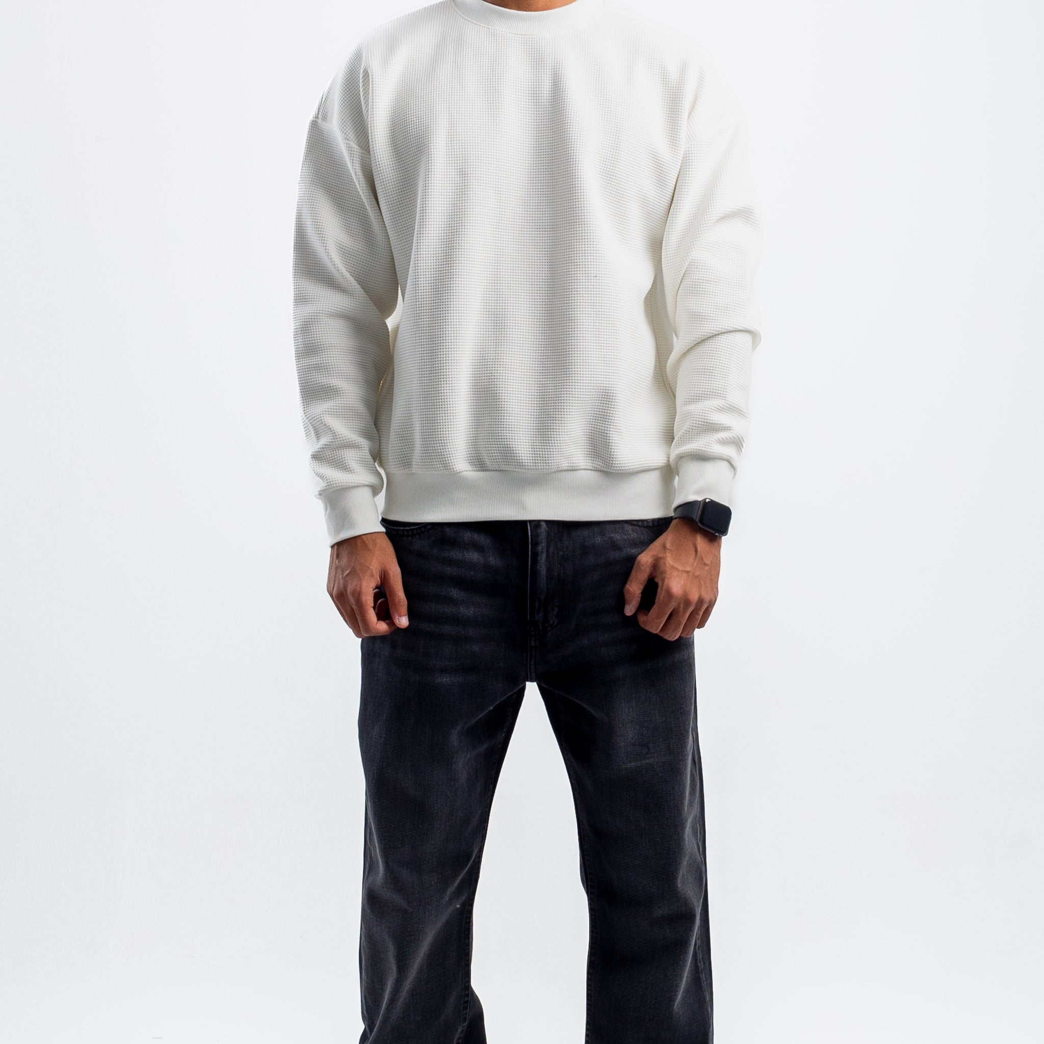 OFF-WHITE WAFFLE CREWNECK