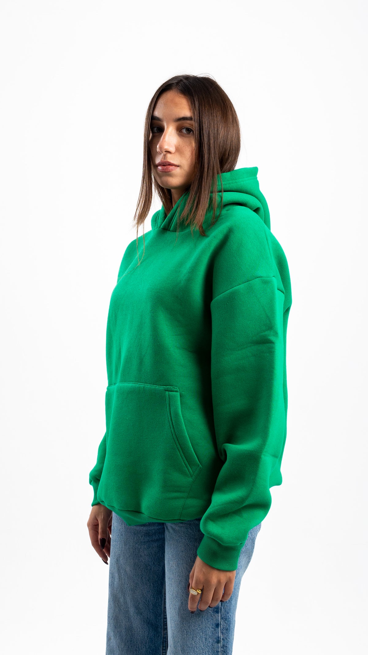 GREEN OVER-SIZED HOODIE