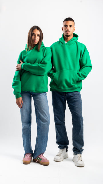 GREEN OVER-SIZED HOODIE