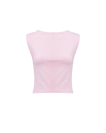 BABY PINK COTTON - SLEEVELESS TOP