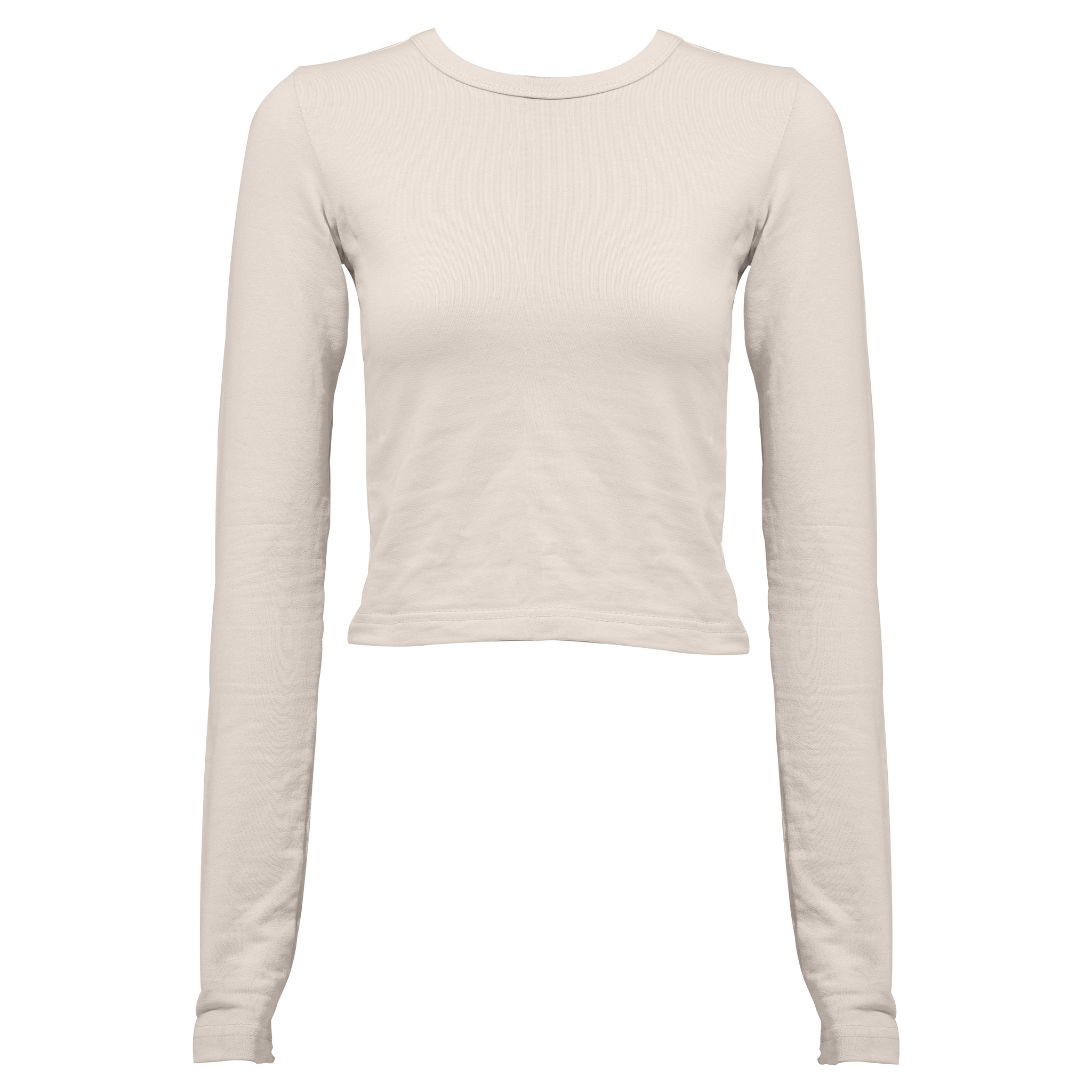 BEIGE COTTON - LONG SLEEVES TOP