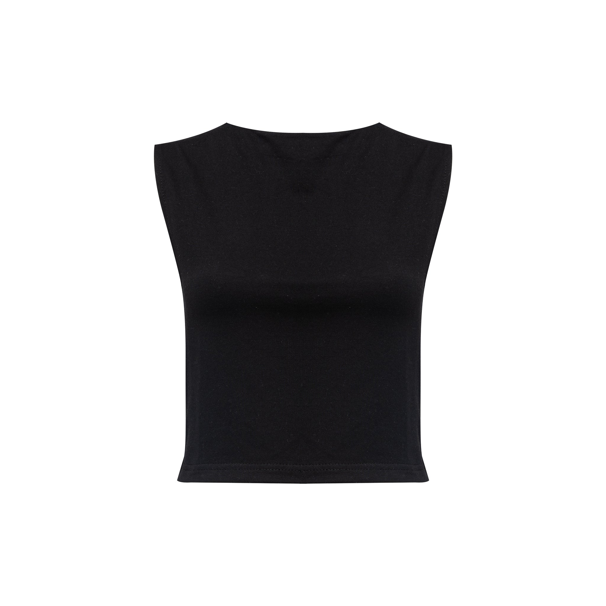 BLACK COTTON - SLEEVESLESS TOP