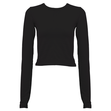 BLACK COTTON - LONG SLEEVES TOP