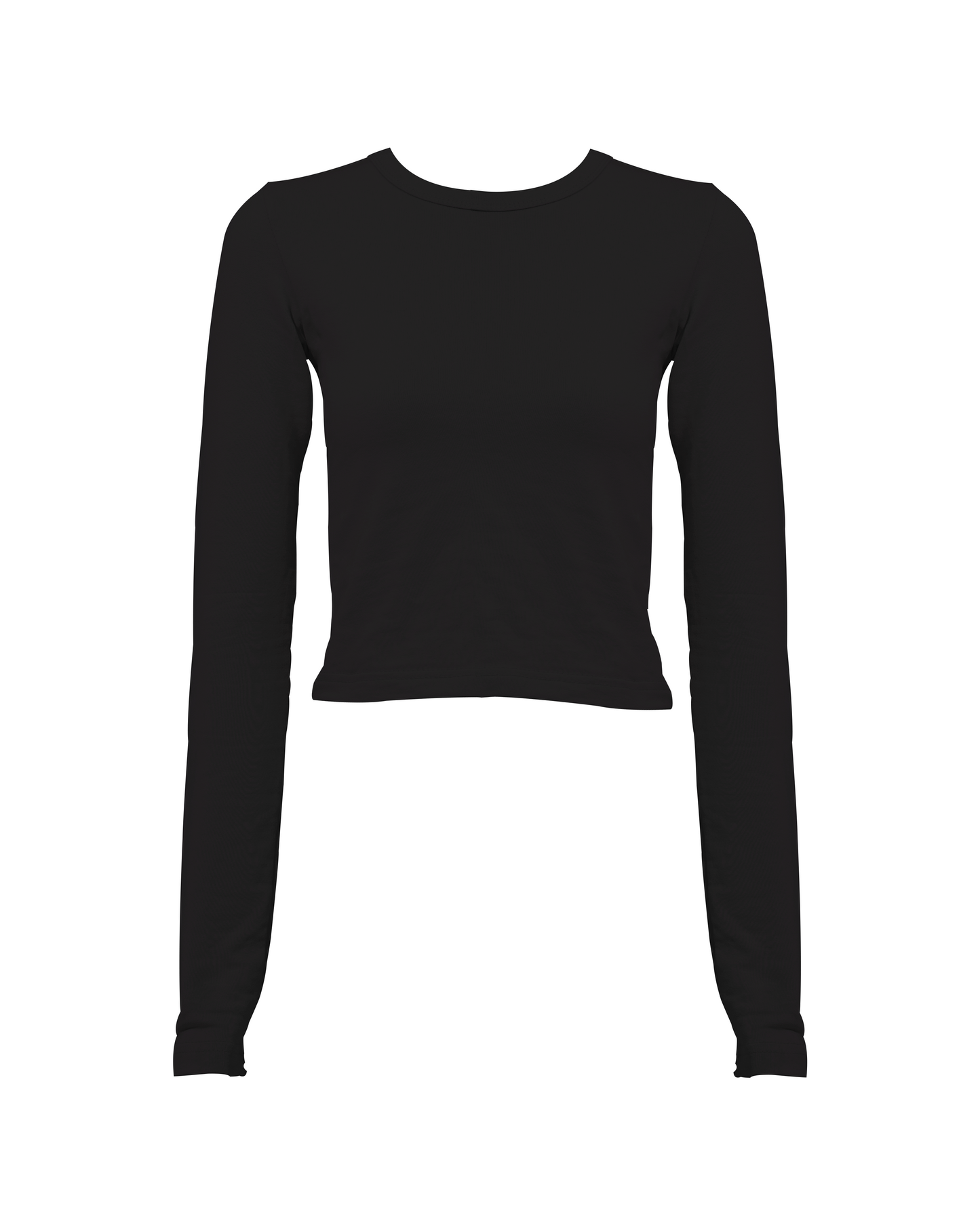 BLACK COTTON - LONG SLEEVES TOP