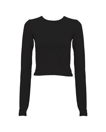 BLACK COTTON - LONG SLEEVES TOP