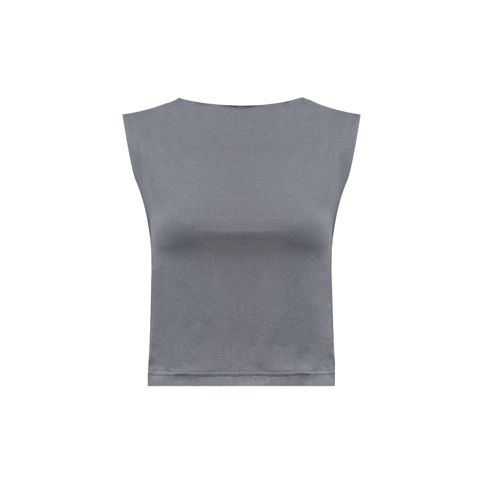 GREY COTTON - SLEEVELESS TOP