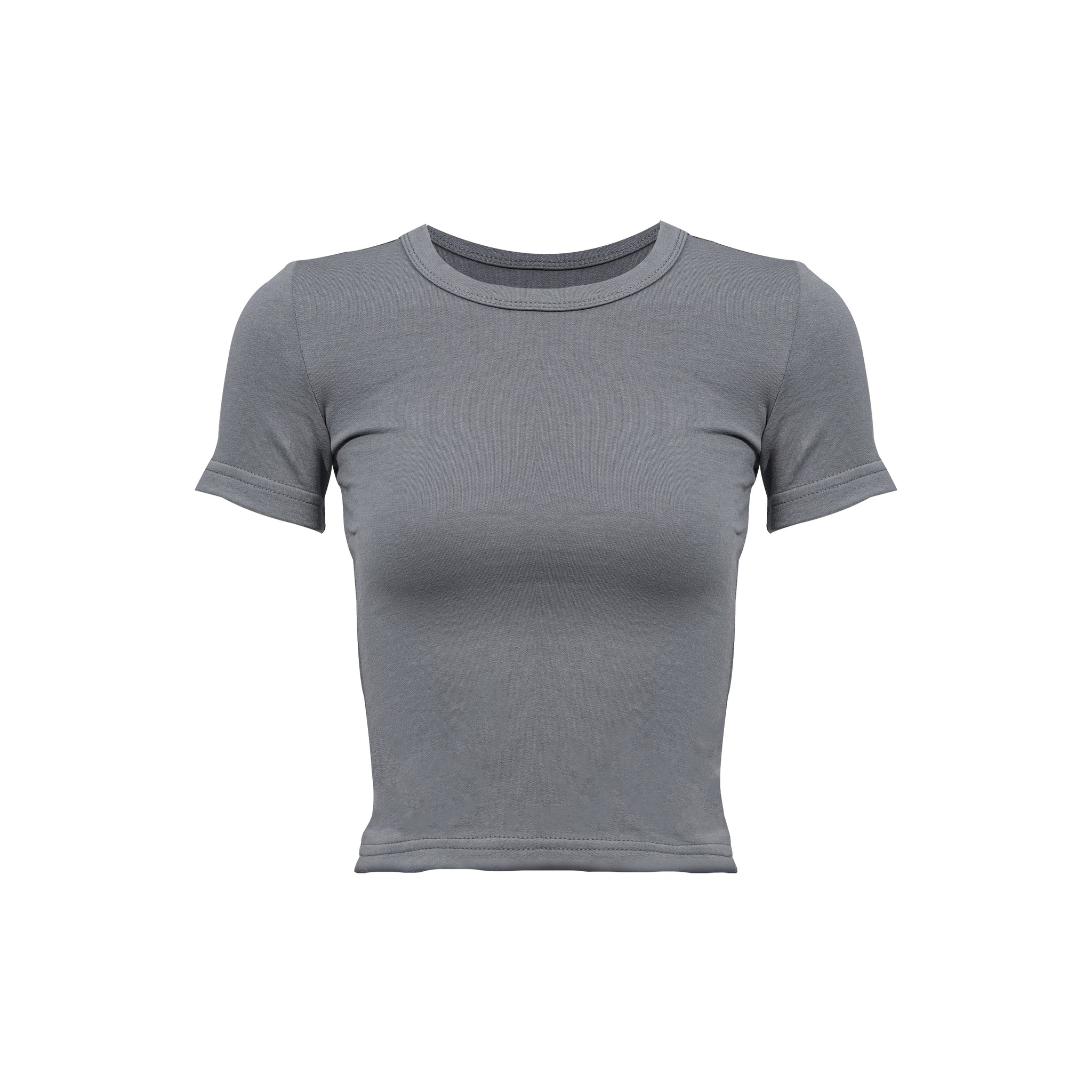 GREY COTTON - SHORT SLEEVES TOP