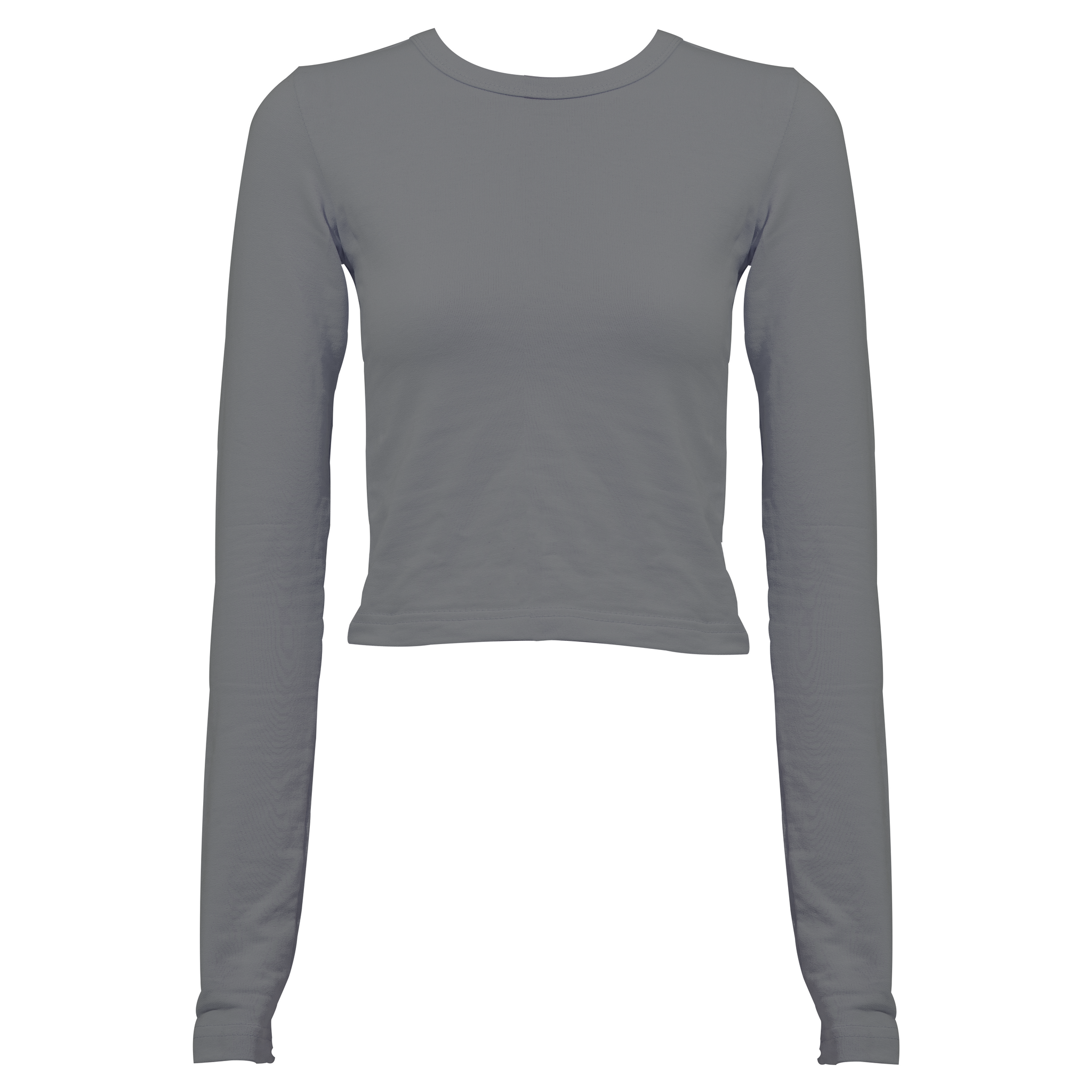 GREY COTTON - LONG SLEEVES TOP