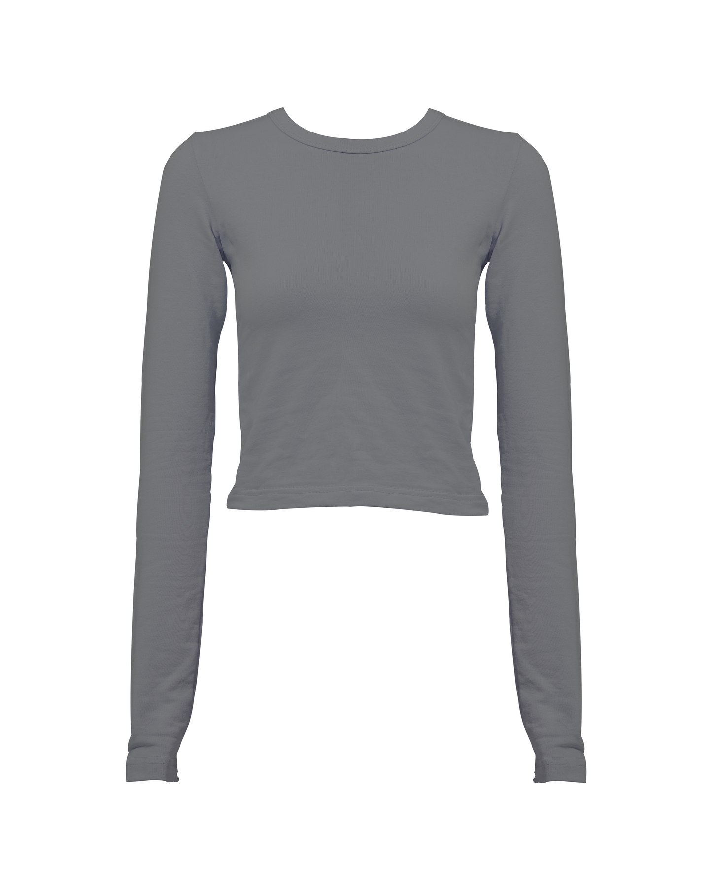 GREY COTTON - LONG SLEEVES TOP
