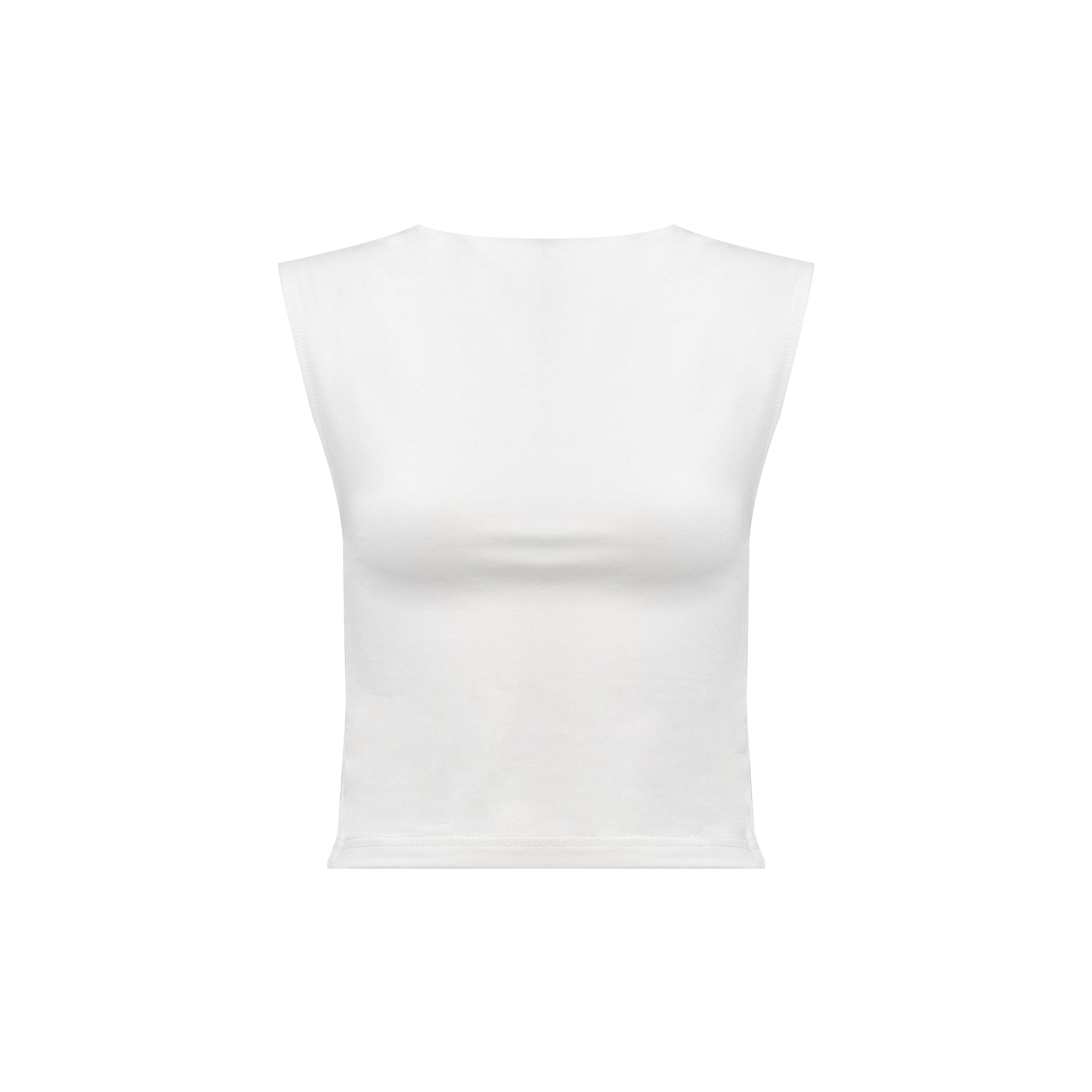 OFF-WHITE COTTON - SLEEVELESS TOP