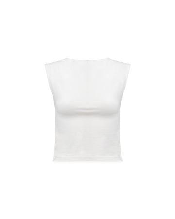 OFF-WHITE COTTON - SLEEVELESS TOP