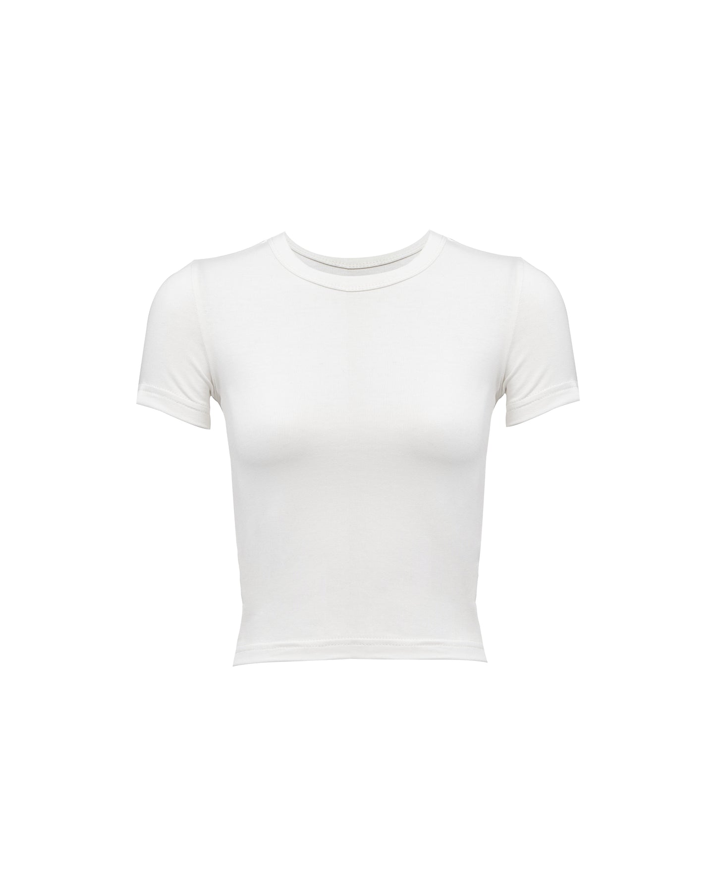 WHITE POLYESTER - SHORT SLEEVES TOP