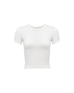 WHITE POLYESTER - SHORT SLEEVES TOP