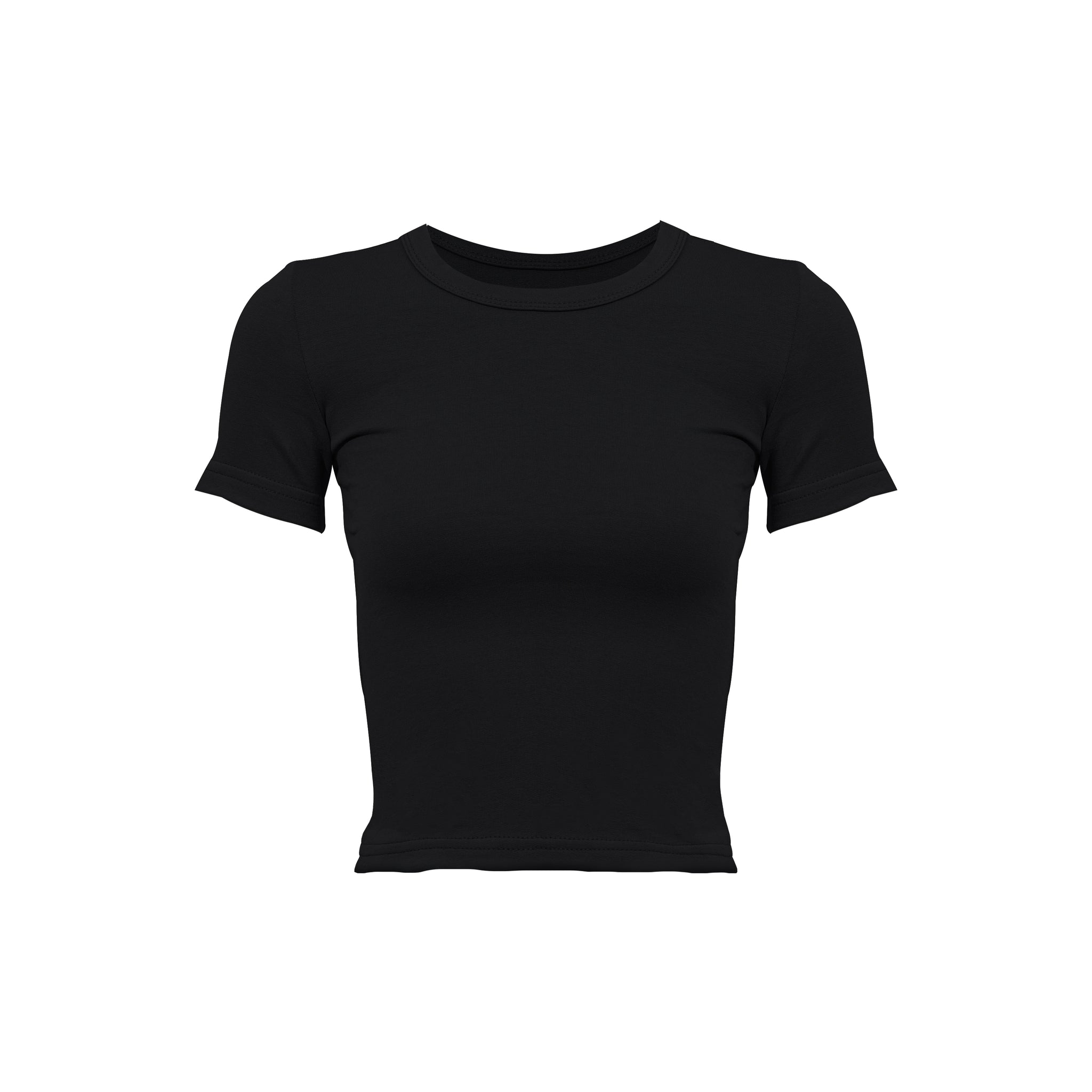 BLACK COTTON - SHORT SLEEVES TOP