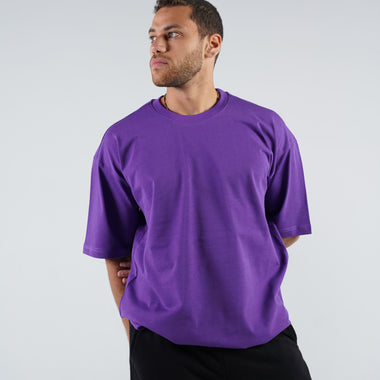 PURPLE ORGANDY OVER-SIZED T-SHIRT