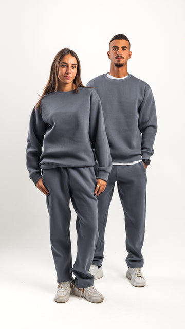 DARK GREY STRAIGHT SWEATPANTS