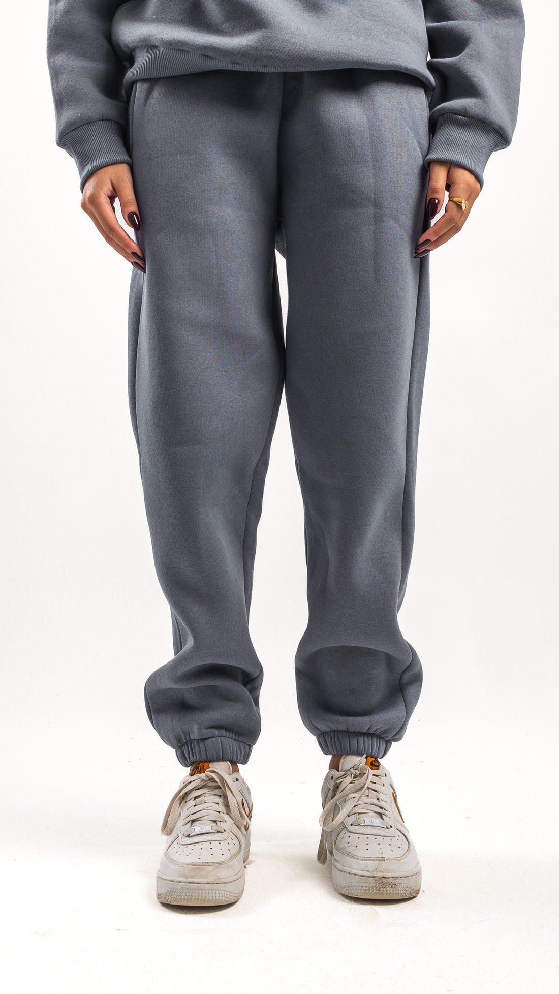 DARK GREY LOOSE-FIT SWEATPANTS