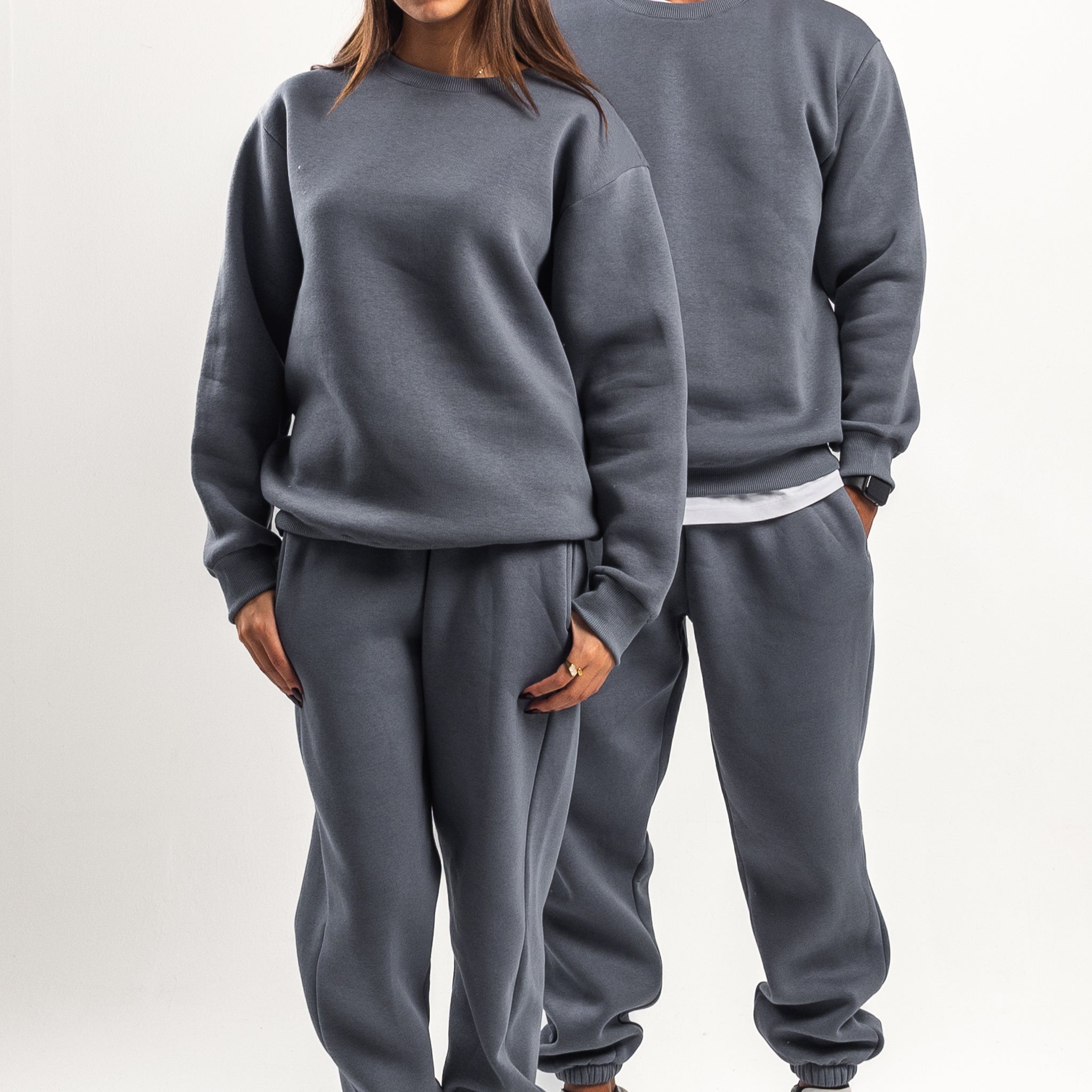 DARK GREY LOOSE-FIT SWEATPANTS
