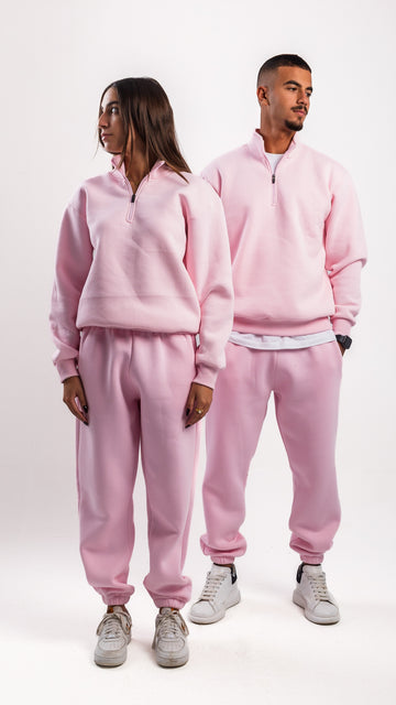 BABY PINK LOOSE-FIT SWEATPANTS