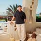 STRAIGHT FIT LINEN BLEND PANTS 020