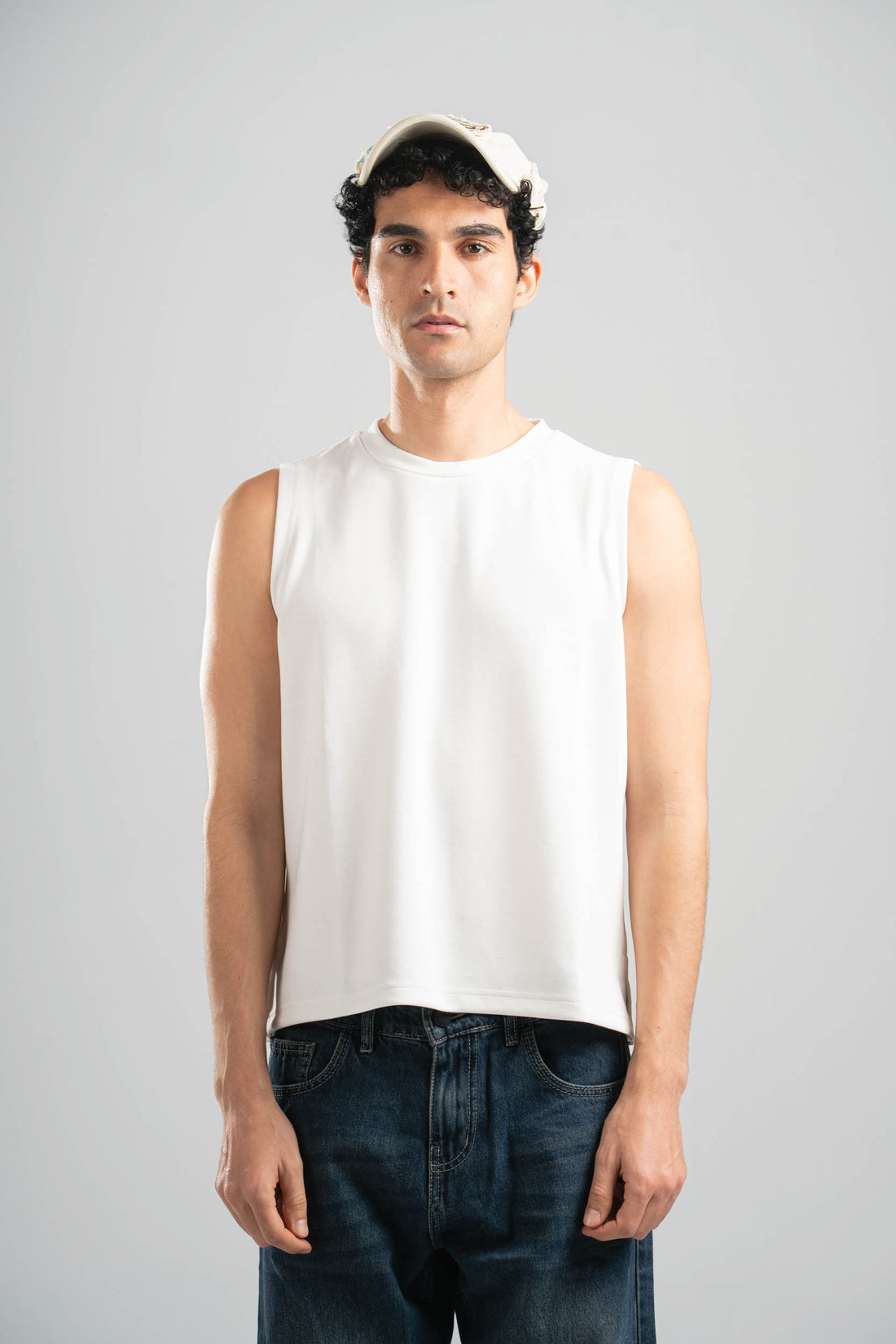 OFF-WHITE BASIC SLEEVELESS T-SHIRT