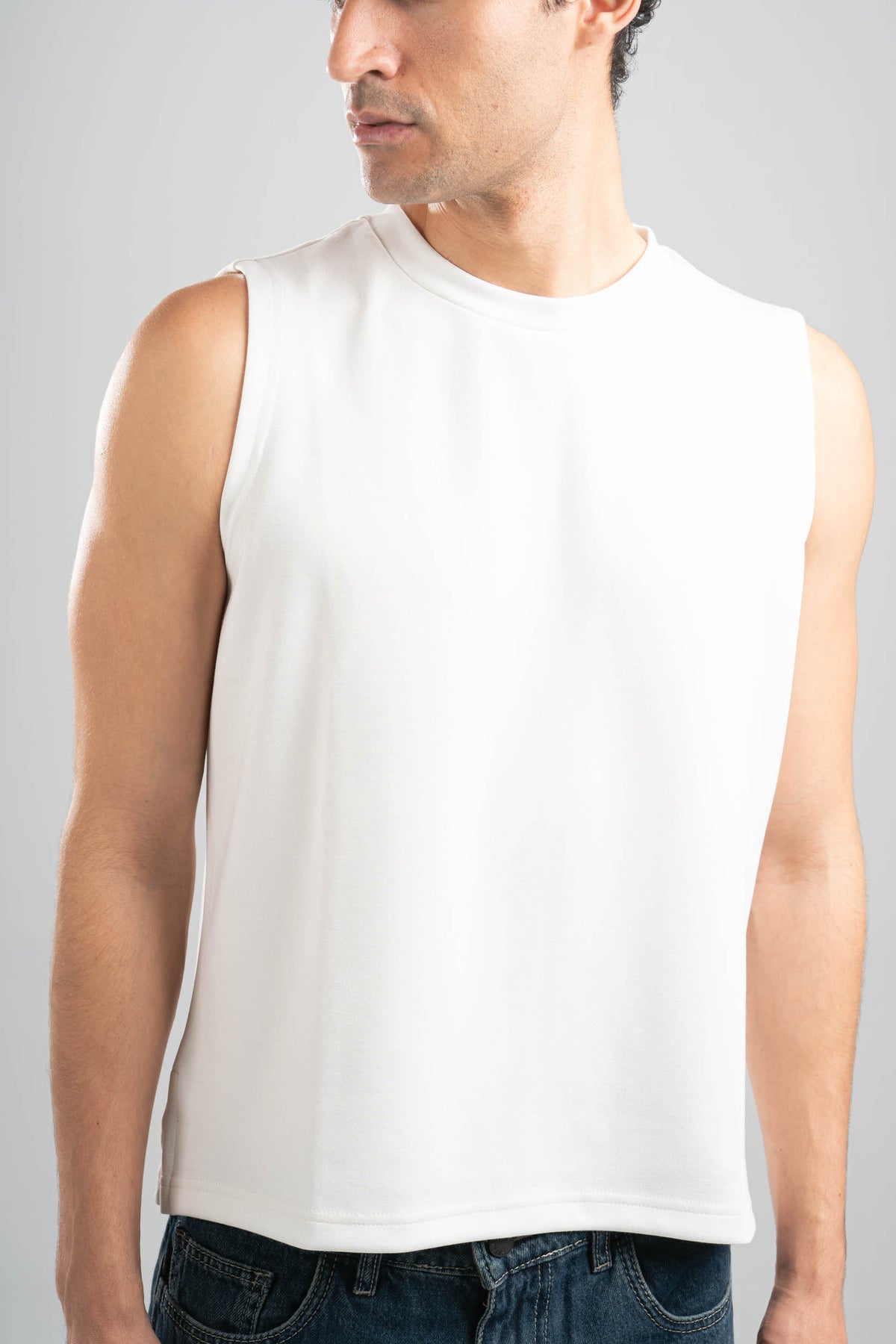 OFF-WHITE BASIC SLEEVELESS T-SHIRT