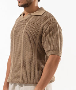 NET KNIT POLO 06