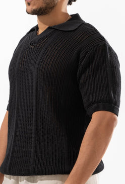 NET KNIT POLO 06