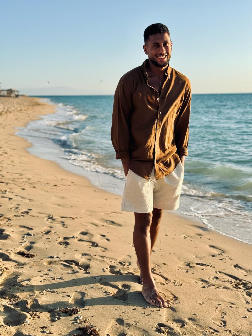 BROWN LINEN SHIRT