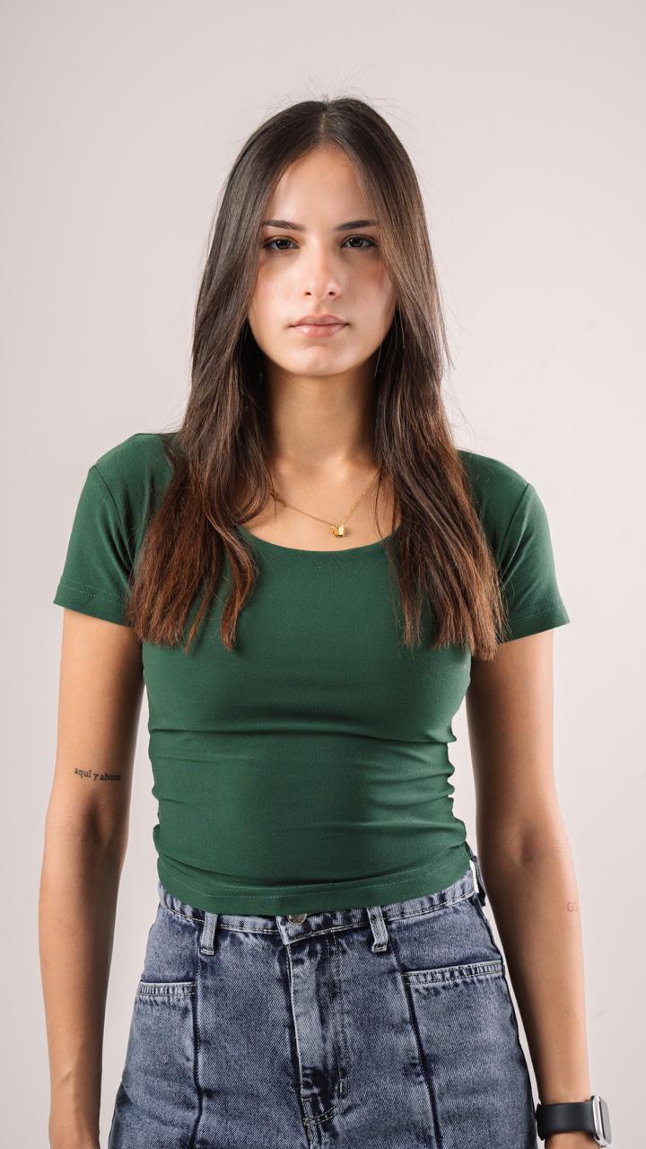 DARK GREEN BASIC TOP